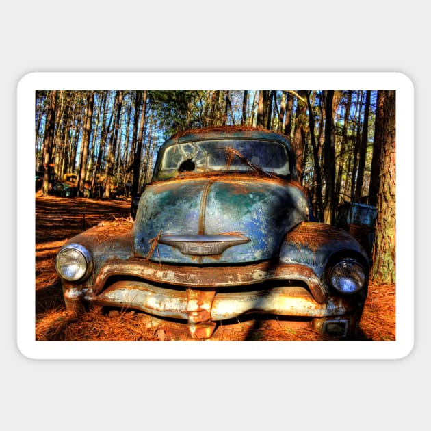 The Truck In The Woods Sticker by MountainTravel